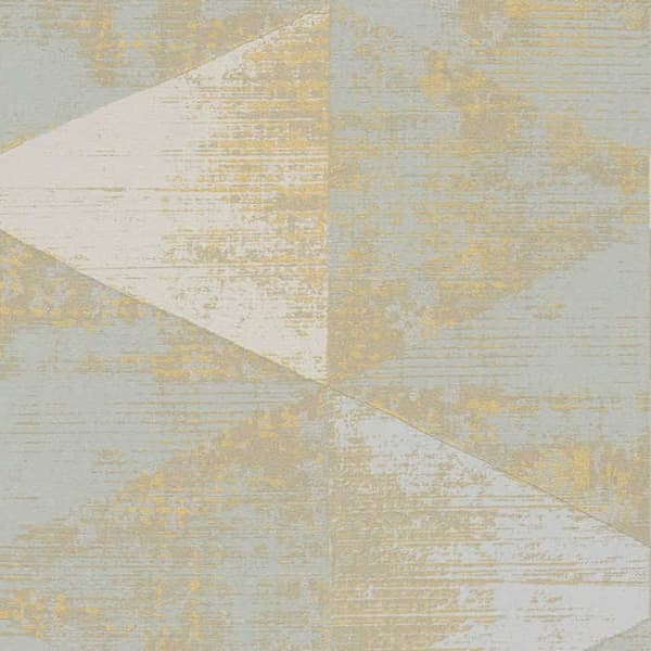Papärtapet Effekt 3D Arianna M1-No.3420 Blå Guld Grafisk Geometrisk