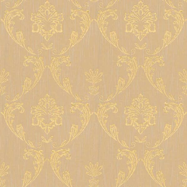 Barocktapet Giulia M1-No.2173 Guld Beige Klassisk Barock Ornament