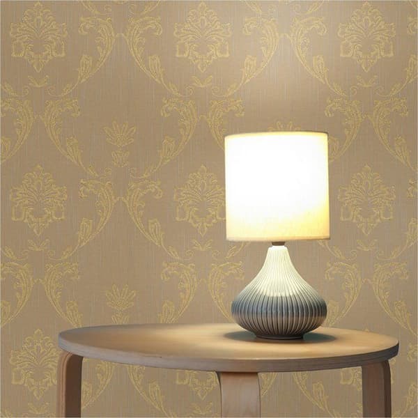Barocktapet Giulia M1-No.2173 Guld Beige Klassisk Barock Ornament