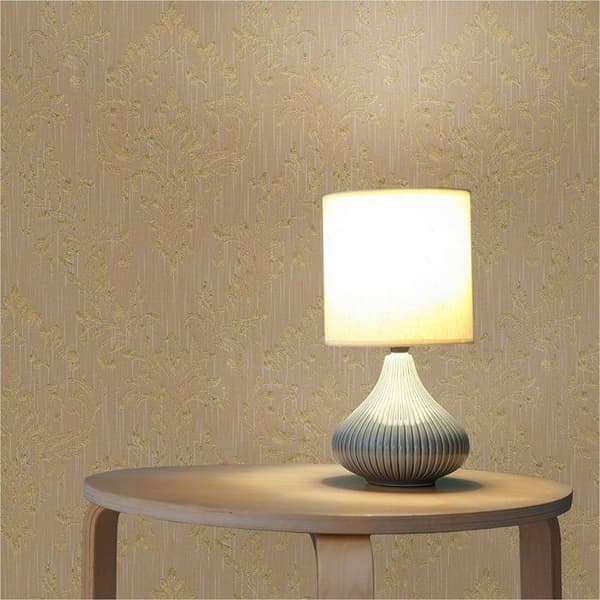 Barocktapet Giulia M1-No.2178 Guld Beige Klassisk Barock ornament
