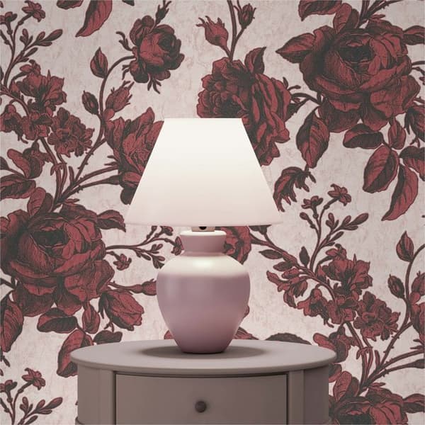 TADESSI tapet blommor Lenni M1-No.1841 non-woven tapet röd rosa blommönster naturlig vardagsrum sovrum kök