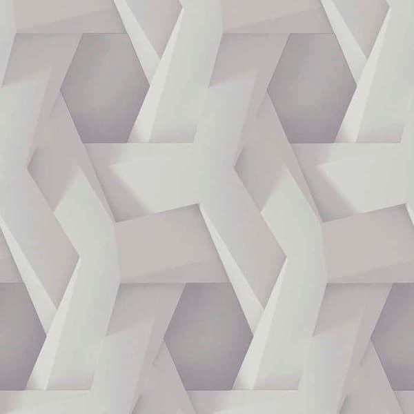 Tapet 3D Effek Leonardo M1-No.3558 Grå Vit 3D Geometrisk Tapet