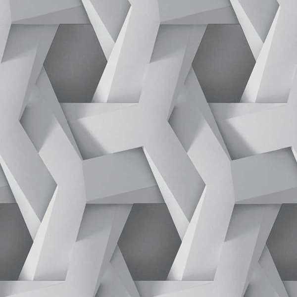 Tapet 3D-effekt Leonardo M1-No.3559 Grå 3D Geometriskt Tapet