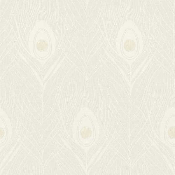 Papperstapet Boho Chic M1-No.2806 Beige Etniskt Papperstapet Fjädrar