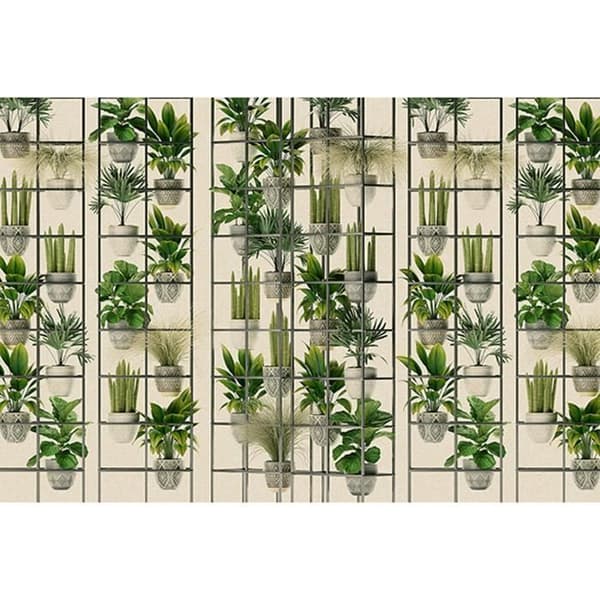Tapet Palms M1-No.61202 Digitaltryck Grön Beige Natur