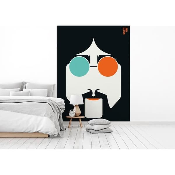 Modern fototapet M1-No.61104 - Tadessi - Digitaltryck - Orange - Blå - Retro - Lennon