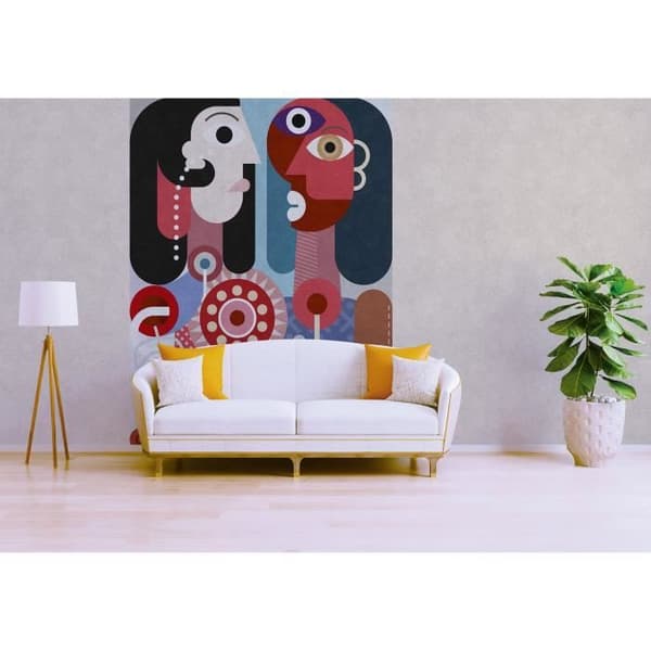 Abstrakt tapet M1-No.60782 Färggrafik Beige