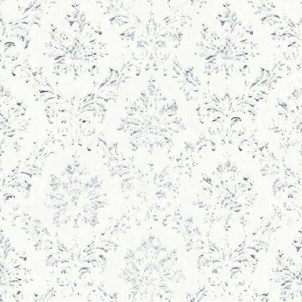 Barocktapet Gioele M1-No.2188 Vit Silver Klassisk Barock Ornament