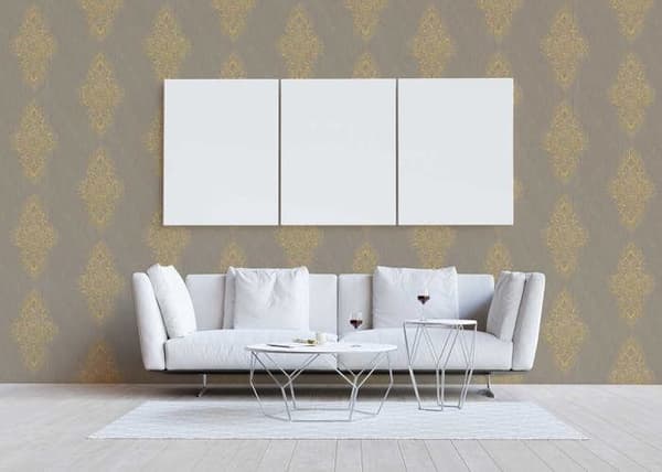Barocktapet Gioele M1-No.2259 Beige Guld Klassisk Barock Ornament