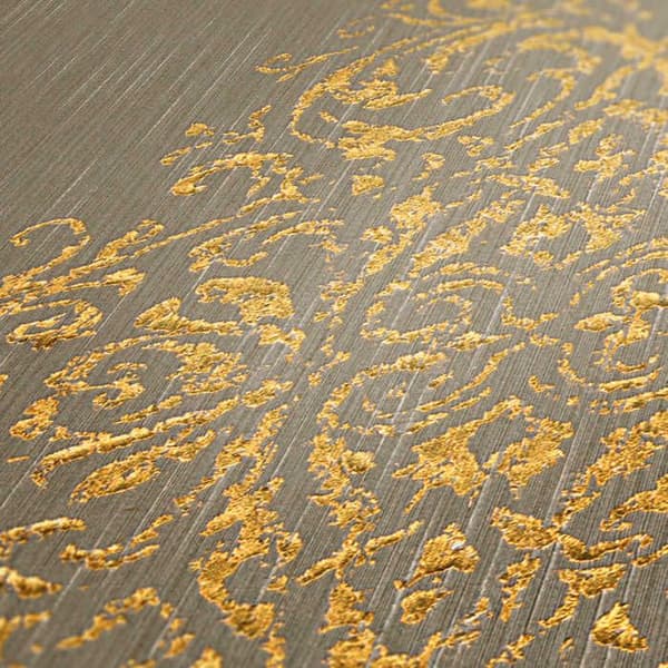 Barocktapet Gioele M1-No.2259 Beige Guld Klassisk Barock Ornament