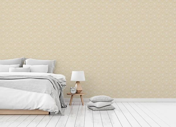 Barocktapet Gioele M1-No.2235 Pappers tapet Guldbeige Ornament