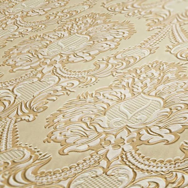 Barocktapet Gioele M1-No.2235 Pappers tapet Guldbeige Ornament