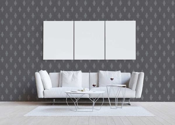Barocktapet Gioele M1-No.2264 Blå Silver Klassisk Barock Ornament