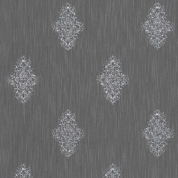Barocktapet Gioele M1-No.2264 Blå Silver Klassisk Barock Ornament