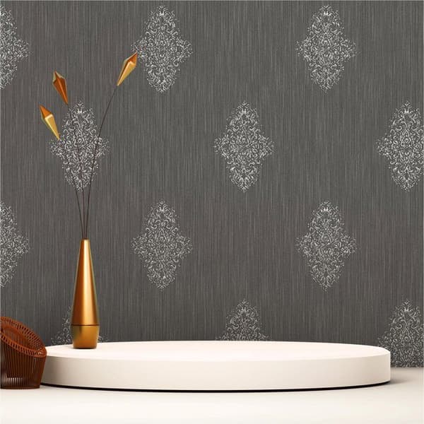 Barocktapet Gioele M1-No.2264 Blå Silver Klassisk Barock Ornament