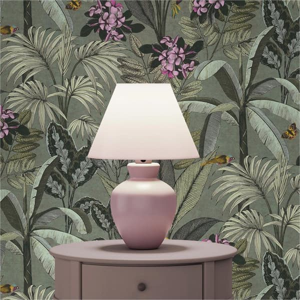 Papper Tapet Löv Ginevra M1-No.3579 Grön Natur Blommor Blommig