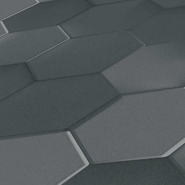 Tapet 3D Effekt Leonardo M1-No.3565 Grå 3D Geometriskt Tapet