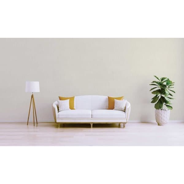 Enfärgad tapet M1-No.3662 | Non-woven tapet | Grädde | Unicolor