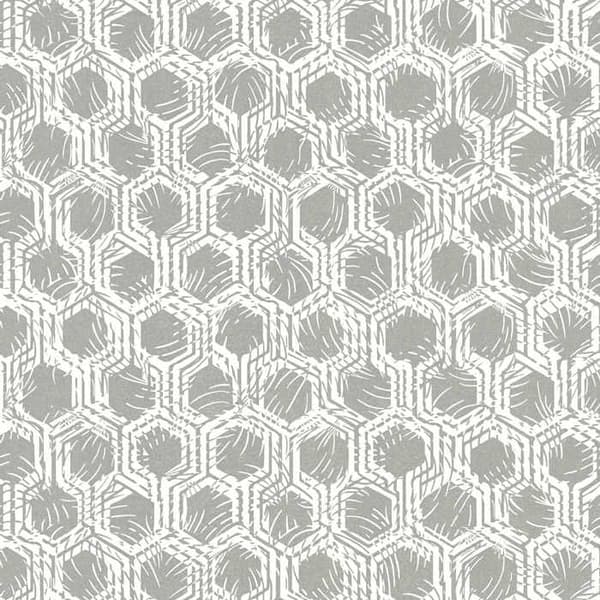 Papir Tapet Grafisk Tino M1-No.2353 Sølv Hvit Geometrisk