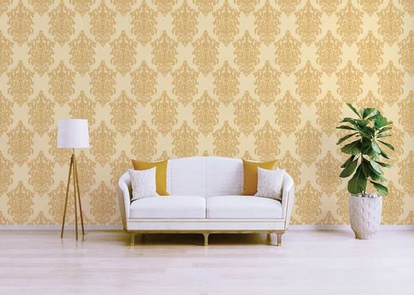 Barocktapet Raffaele M1-No.2456 Guld Gammaldags Barockornament