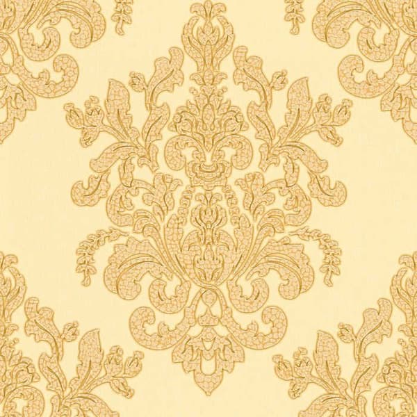 Barocktapet Raffaele M1-No.2456 Guld Gammaldags Barockornament