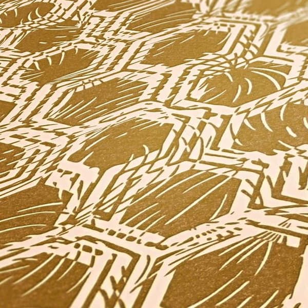 Grafiskt Tapet Tino M1-No.2355 Non-woven Tapet Guld Geometrisk