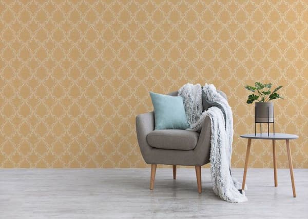 Barocktapet Samuel M1-No.3782 Orange Beige Klassisk Barock