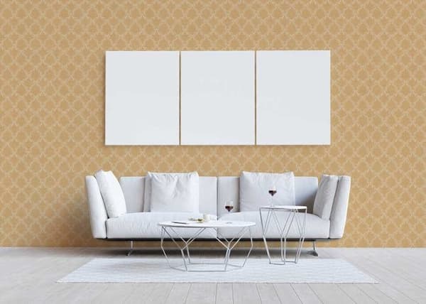 Barocktapet Samuel M1-No.3782 Orange Beige Klassisk Barock