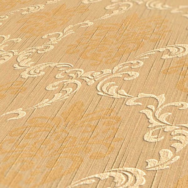 Barocktapet Samuel M1-No.3782 Orange Beige Klassisk Barock