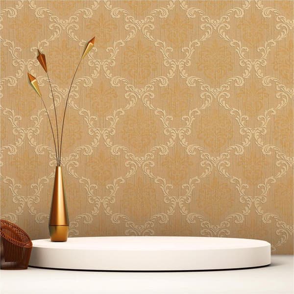 Barocktapet Samuel M1-No.3782 Orange Beige Klassisk Barock