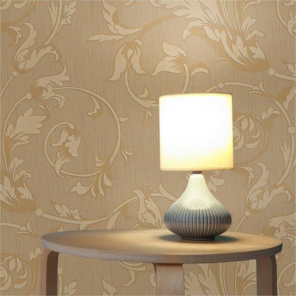 Papper Tapet Blommor M1-No.3796 Orange Beige Klassisk Barock