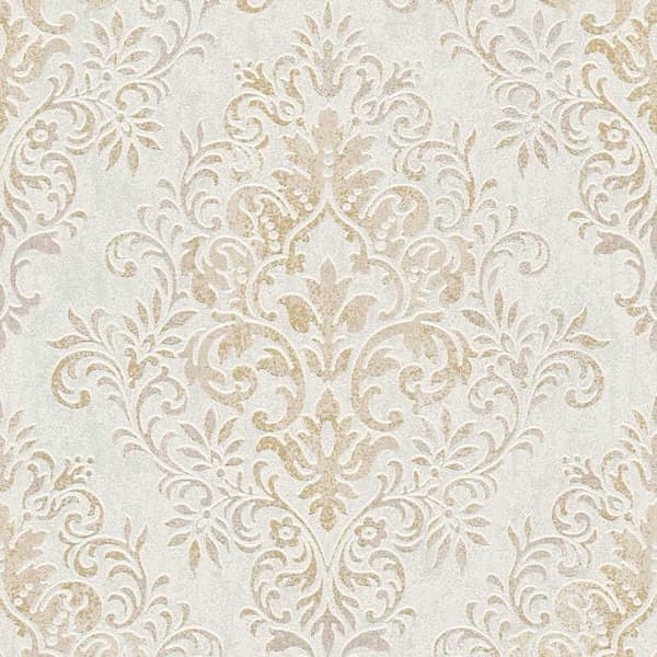 Barocktapet Samuel M1-No.2447 Guld Grå Klassisk Barock Ornament