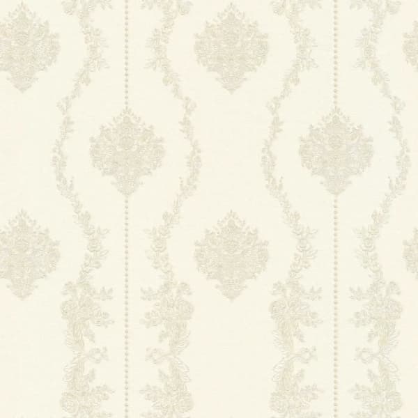 Barocktapet Alessia M1-No.2512 | Non-woven tapet | Pengar | Grå | Prydnad | Klassisk