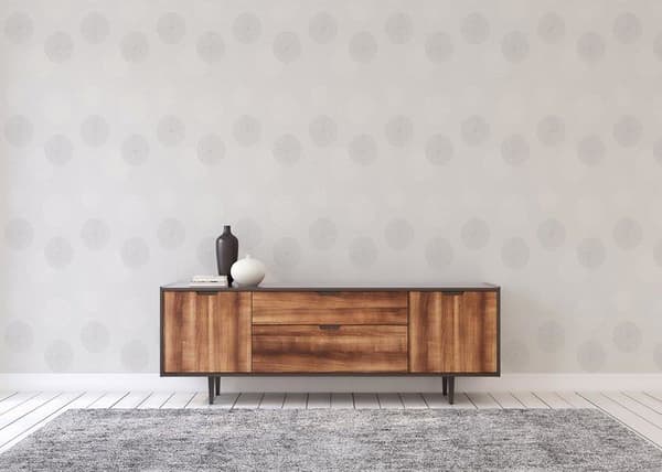 Tapet Punkter Cirklar Luigi M1-No.3723 Crème med Geometriska Prickar