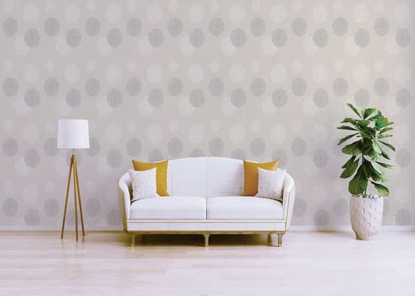 Tapet Punkter Cirklar Luigi M1-No.3720 Beige med Geometriska Prickar