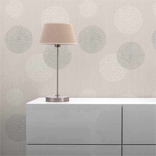 Tapet Punkter Cirklar Luigi M1-No.3720 Beige med Geometriska Prickar