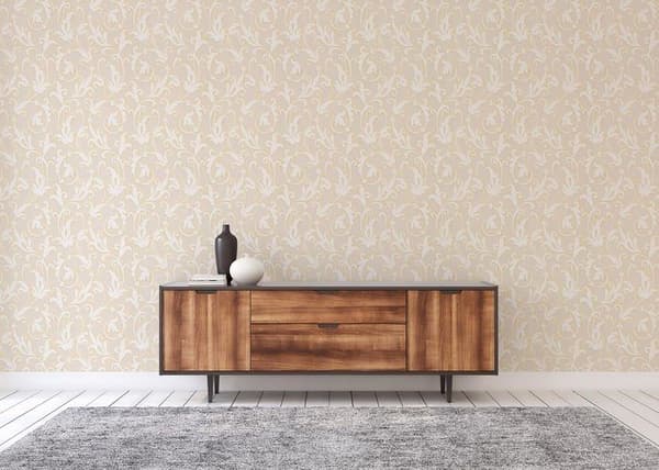 Barocktapet Nicolo M1-No.3769 Kräm Beige Klassisk Barock
