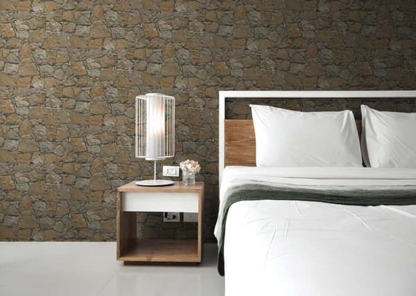 Papper Tapet Pierre Eliano M1-No.3818 Brun Beige Pierre Vägg Tegel