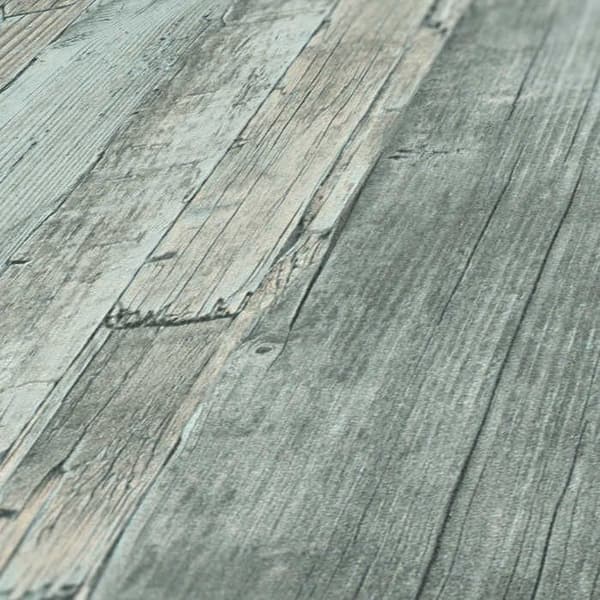 Papier Peint Trä Francesca M1-No.3761 Blå Beige Träimitation Marin