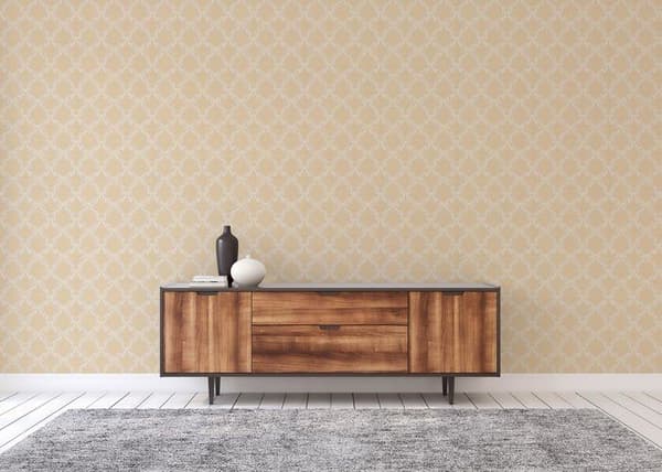 Barocktapet Samuel M1-No.3781 Beige Gul Klassisk Barock