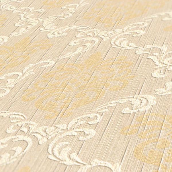 Barocktapet Samuel M1-No.3781 Beige Gul Klassisk Barock
