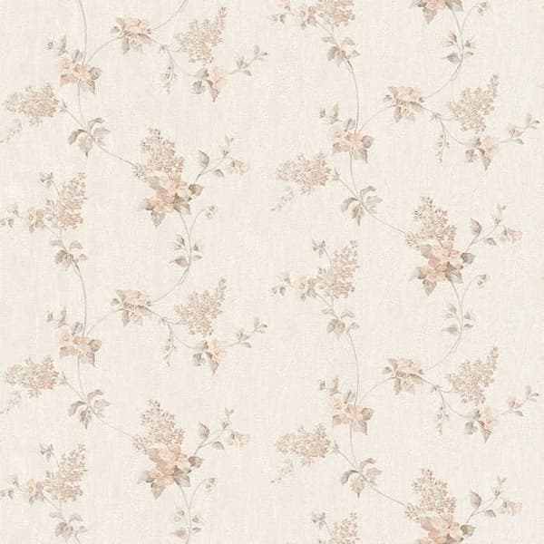 Tapet Blomma M1-No.3824 Pappers tapet Kräm Brun Natur Klassisk