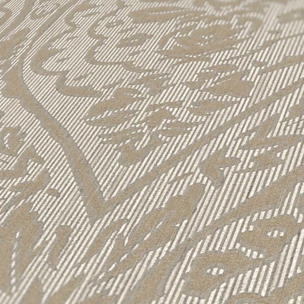 Tapet Striped Stone M1-No.3854 Non-woven tapet Brun Baroque Stripes