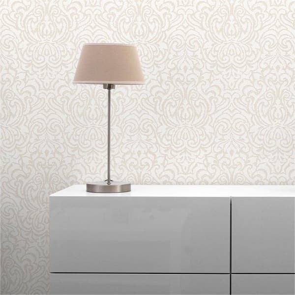 Barocktapet Alessia M1-No.3845 Crème Vit Barock Ornament