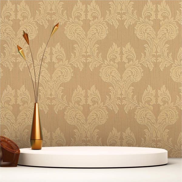 Barocktapet Samuel M1-No.3789 Orange Beige Klassisk Barock Ornament