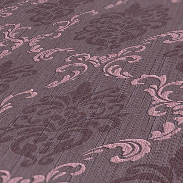Barocktapet Samuel M1-No.3784 Lila Metallisk Klassisk Barock