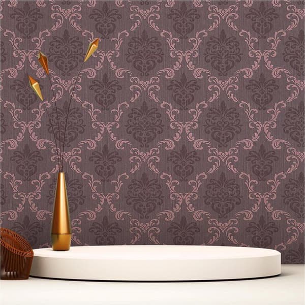 Barocktapet Samuel M1-No.3784 Lila Metallisk Klassisk Barock