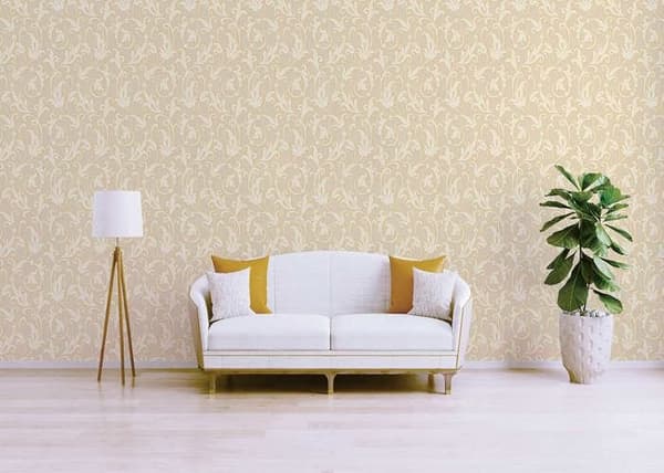 Barocktapet Nicolo M1-No.3764 Guldgul Klassisk Barock
