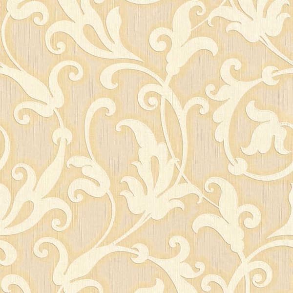 Barocktapet Nicolo M1-No.3764 Guldgul Klassisk Barock