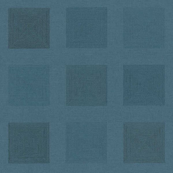 Grafiskt Tapet Carlo M1-No.2886 Blå Geometrisk Fyrkant